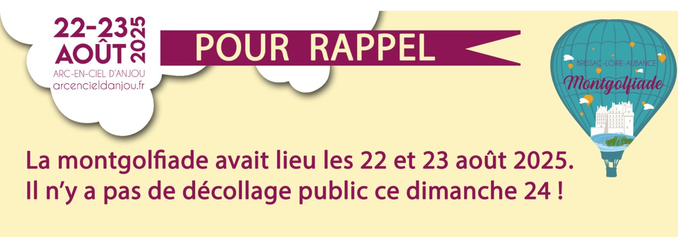 Dimanche 24 : pas de décollage public à Brissac